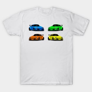 Porsche 911 RWB X4 Cars T-Shirt